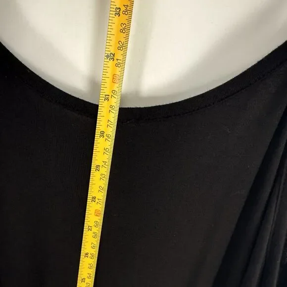 Womens Size L Black Sleeveless Tank Dress w Pockets - Picture 10 of 15